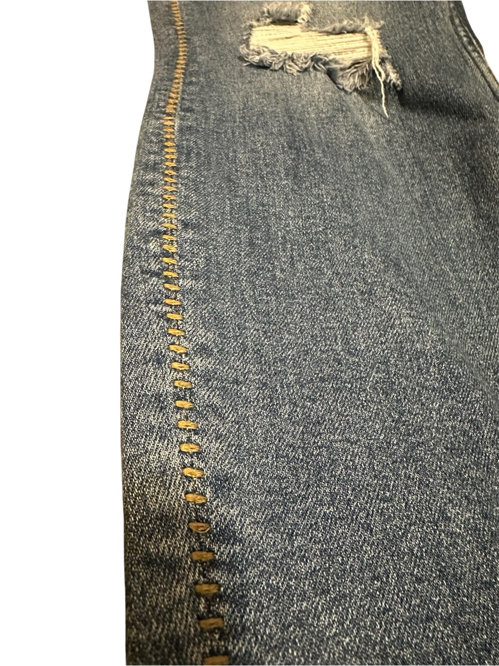 Judy Blue Washed Blue Distressed Boyfriend Jeans size 14W - Picture 6 of 9